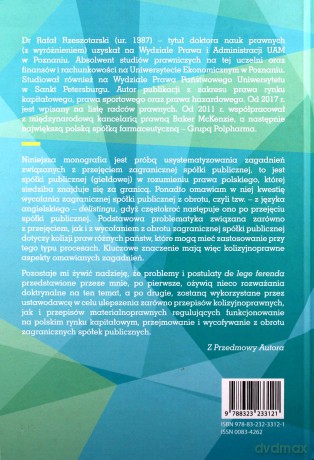 Przejęcie i wycofanie z obrotu (delisting) zagranicznej spółki publicznej - Rafał Rzeszotarski [KSIĄŻKA]