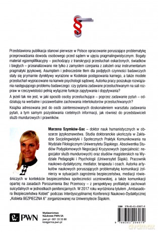 Przesłuchanie w polskiej rozprawie karnej - Marzena Szymków-Gac [KSIĄŻKA]
