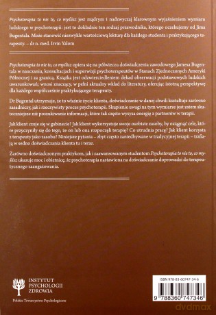 Psychoterapia to nie to, co myślisz - James F.T. Bugental [KSIĄŻKA]