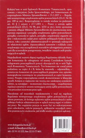Regulamin urzędowania sądów powszechnych - Ewa Stryczyńska, Marcin Uliasz [KSIĄŻKA]