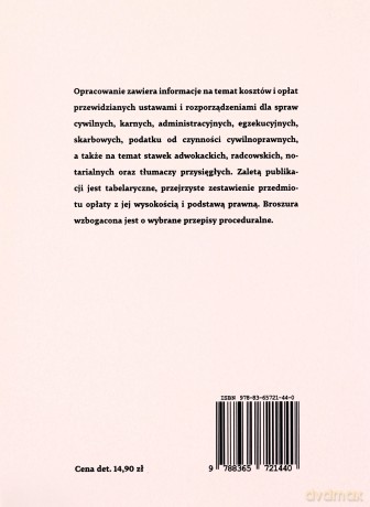 Taryfikator opłat sądowych i administracyjnych [KSIĄŻKA]