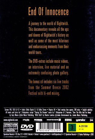 Nightwish: End Of Innocence Limited Edition [CD]+[DVD]