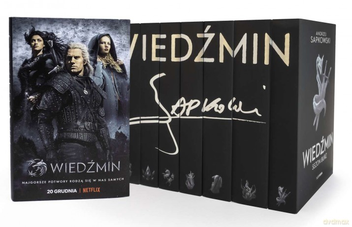 Wiedźmin Tom 1-8 (okładka filmowa) - Andrzej Sapkowski PAKIET [8xKSIĄŻKA]