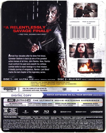 Rambo: Last Blood (Ostatnia krew) [Blu-Ray 4K]+[Blu-Ray]
