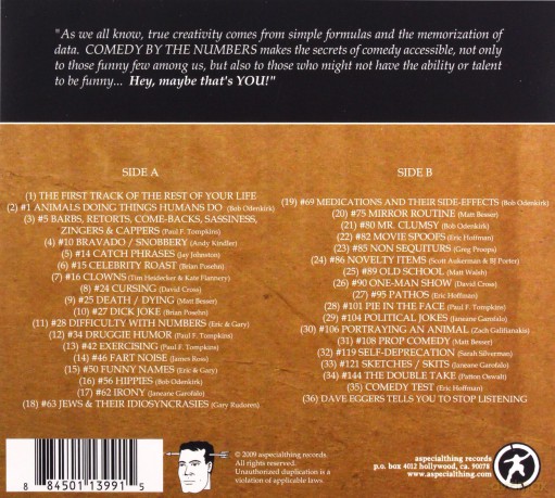 Comedy by the Numbers Book-on-Tape Cd [CD]