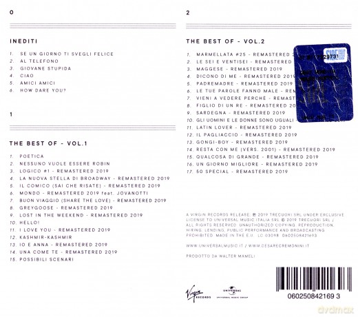 Cesare Cremonini: Cremonini 2c2c The Best Of [3CD]