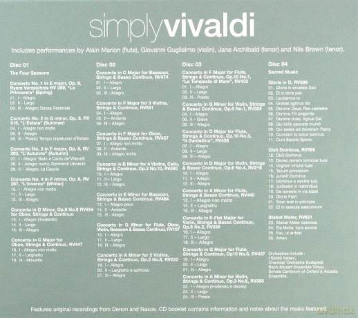 Vivaldi: Simply Vivaldi [4CD]