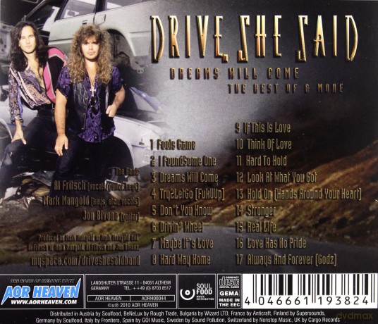 She Said Drive: Dreams Will Come [CD]