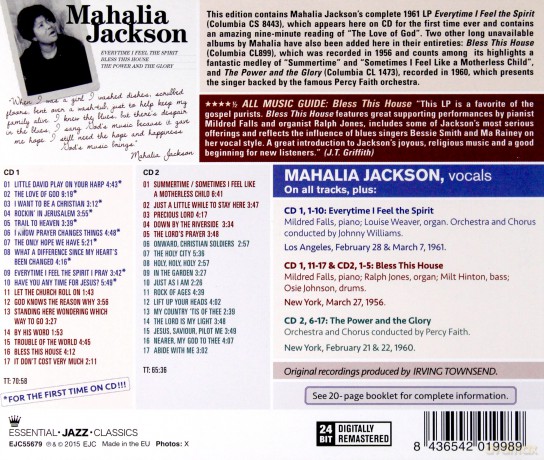 Mahalia Jackson: Everytime I Feel... + Bless This House + Power & Glory [2CD]