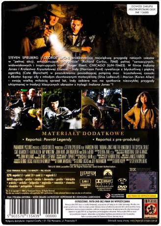 Indiana Jones i Królestwo Kryształowej Czaszki (polski lektor) [DVD]