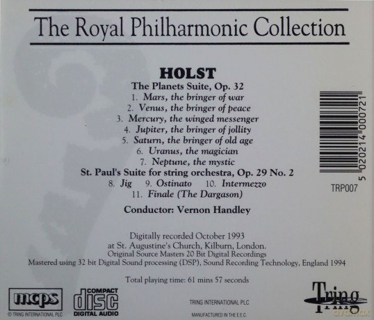Gustav Holst: Holst: The Planets Suite / St Pauls' Suite [CD]
