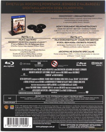 Ben-Hur (wydanie jubileuszowe 50.rocznica) [3xBlu-Ray]