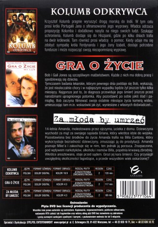 Gwiazdy Hollywood 2: Gra o życie (1993) / Kolumb odkrywca / Za młoda by umrzeć [BOX] [3DVD]