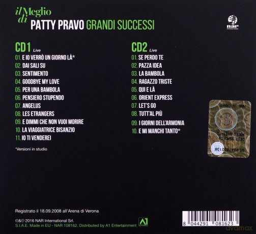Patty Pravo: Il Meglio Di Patty Pravo: Grandi Successi [2CD]