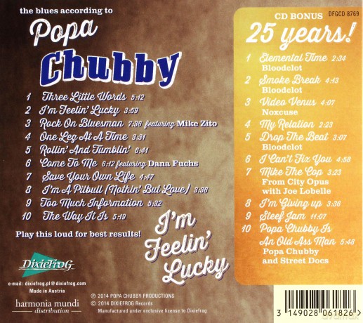 Popa Chubby: I'm Feelin' Lucky [2CD]