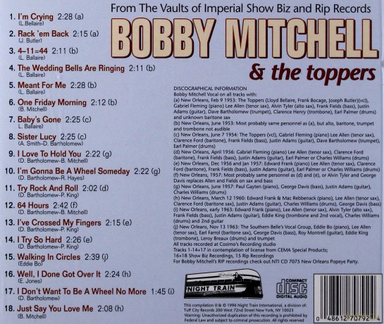 Bobby Mitchell: I'm Gonna Be A Wheel Some [CD]