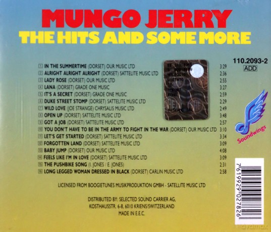 Mungo Jerry: In The Summertime -The Hits And Some More [CD]