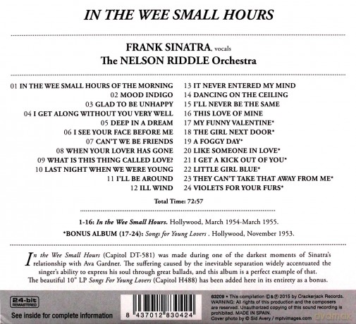 Frank Sinatra: In The Wee Small Hours [CD]