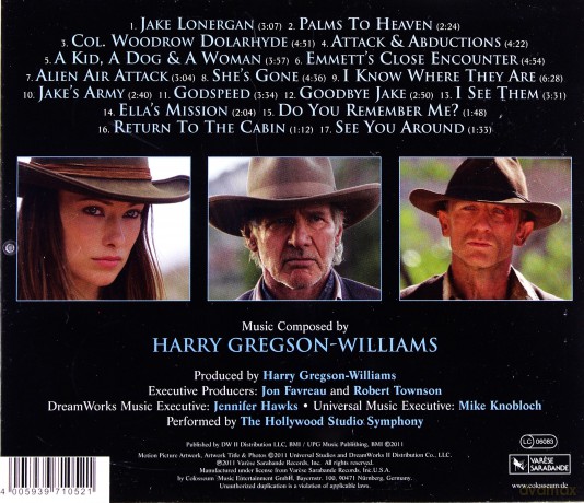 Cowboys & Aliens soundtrack (Kowboje i Obcy) (Harry Gregson-Williams) [CD]