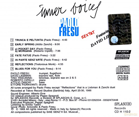 Paolo Fresu Quintet: Inner Voices [CD]