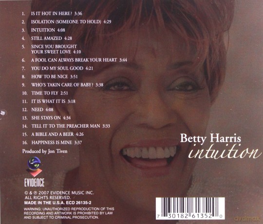 Betty Harris: Intuition [CD]