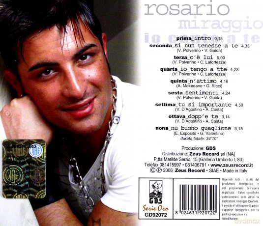 Rosario Miraggio: Io Canto a Te [CD]