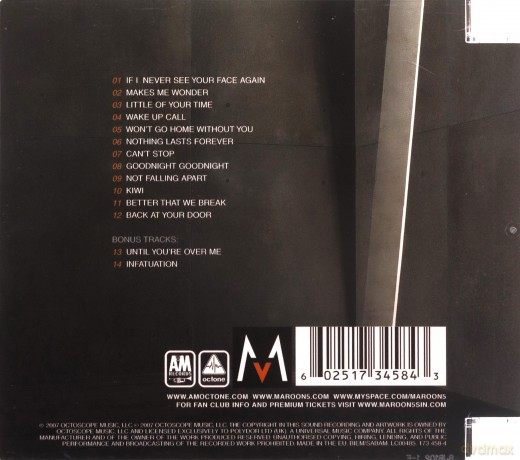 Maroon 5: It Won't Be Soon Before Long [CD]