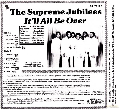 Supreme Jubilees: It'll All Be Over [CD]