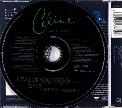 Celine Dion: It's All Coming Back To Me Now [CD]