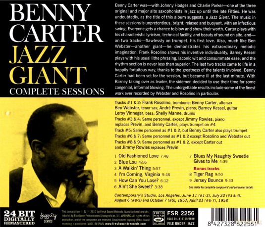 Benny Carter: Jazz Giant Compl. Sessions [CD]