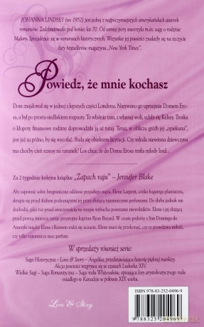 Romans historyczny 67: Powiedz, że mnie kochasz - Johanna Lindsey [książka]