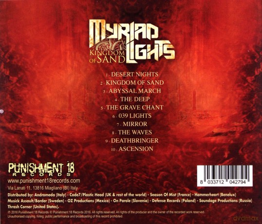 Myriad Lights: Kingdom Of Sand [CD]