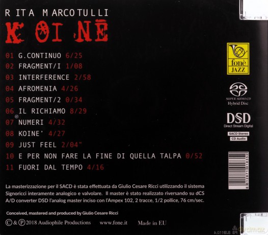 Rita Marcotulli: Koine' (Sacd) [CD]