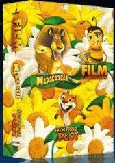 Kwiatowy zestaw: Skok przez płot / Madagaskar / Film o pszczołach BOX [3DVD]