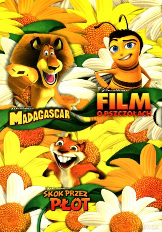Kwiatowy zestaw: Skok przez płot / Madagaskar / Film o pszczołach BOX [3DVD]
