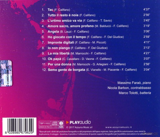 Massimo Farao' Trio: La Musica Di Franco Califano [CD]