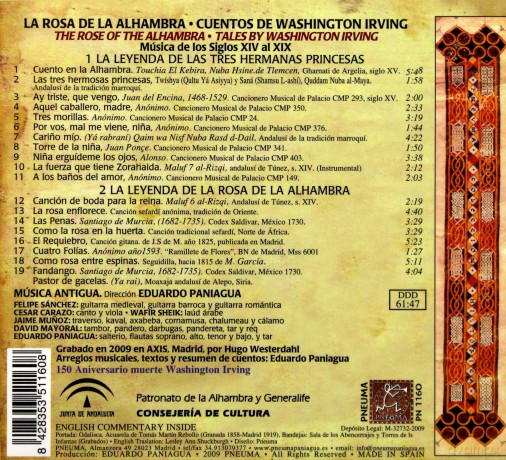 Eduardo Paniagua: La Rosa De La Alhambra [CD]