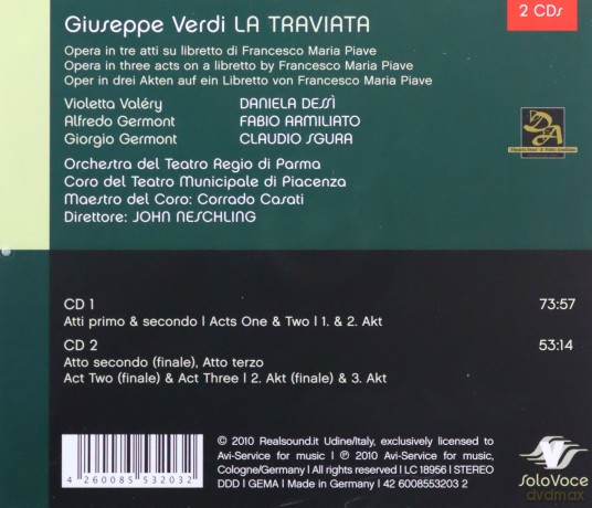Giussepe Verdi: La Traviata [2CD]