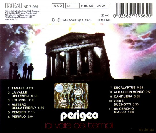 Perigeo: La Valle Dei Templ [CD]