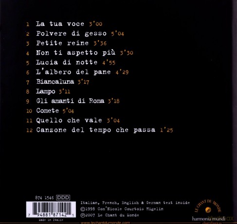 Gianmaria Testa: Lampo [CD]