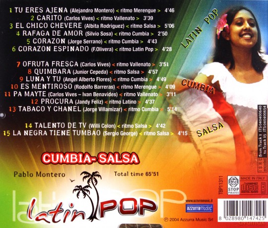 Pablo Montero: Latin Pop - Cumbia-Salsa [CD]