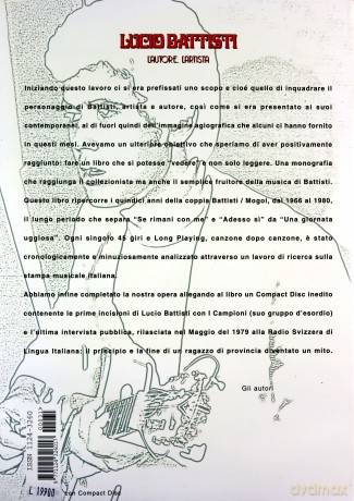 Lucio Battisti: L'Autore,L'Artista [KSIĄŻKA]+[CD]