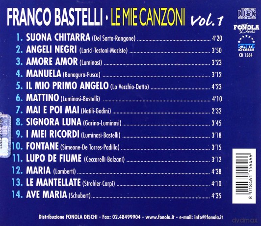 Franco Bastelli: Le Mie Canzoni 1 [CD]