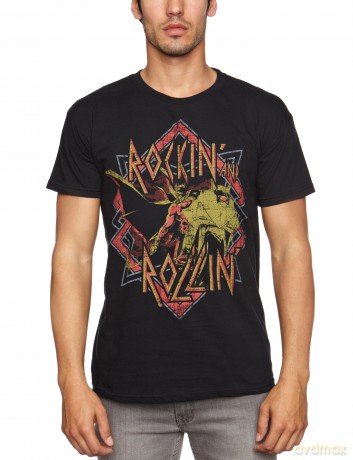 Batman: Rockin'n'rollin, Black (XL) [T-SHIRT]