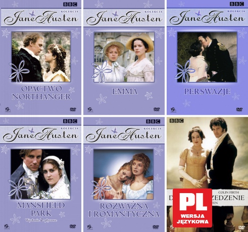Kolekcja Jane Austen: Duma i uprzedzenie / Emma / Mansfield Park / Opactwo Northanger / Perswazje / Rozważna i romantyczna Pakiet [7DVD]