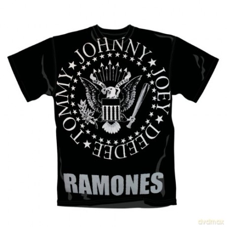 The Ramones: Oversized Crest, Black (L) [T-SHIRT]