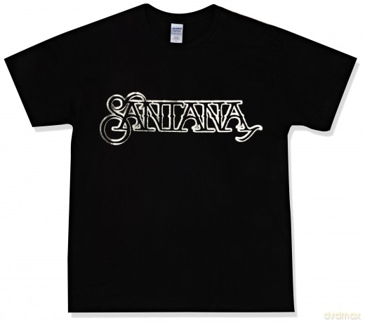 Santana: Foil Logo, Black (L) [T-SHIRT]