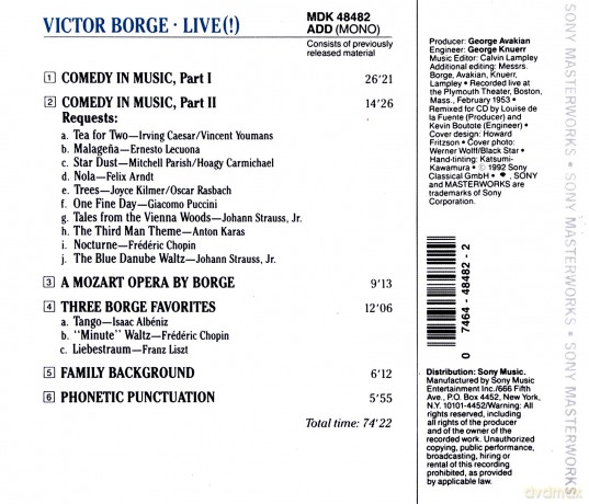 Victor Borge: Live [CD]