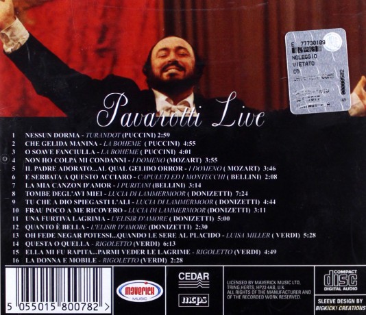 Luciano Pavarotti: Live [CD]