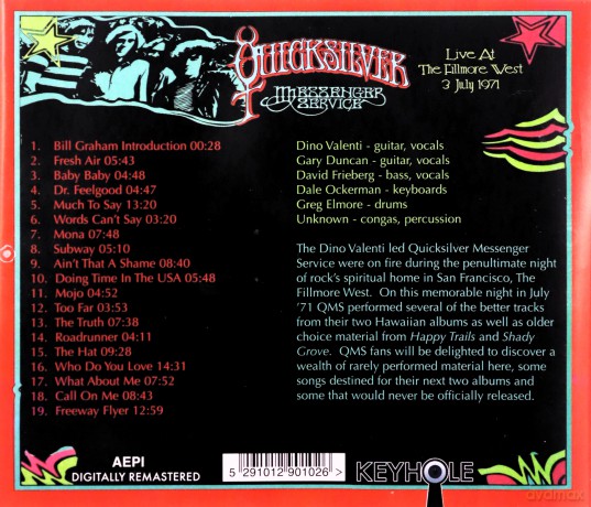 Quicksilver Messenger Service: Live at the Fillmore West [2CD]